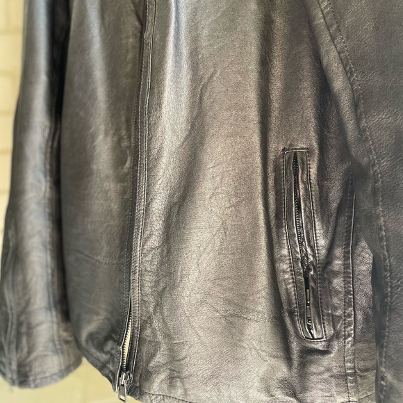 Black Rivet Black Genuine Leather Jacket | Size Extra Large - Picture 7 of 13
